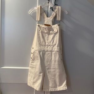 Levi’s white denim Shortalls (Short Overalls)
